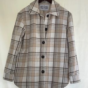 Pink Martini Collection Plan Button Down Shirt Jacket Oversized New with tags